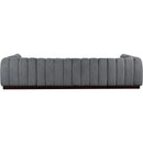 Meridian Quinn Grey Chenille Fabric Modular Sectional IMAGE 3