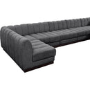  Manufacturer Color_Grey -- Quinn 165" Grey Chenille Fabric Upholstered 6 pc Modular Sectional IMAGE 16