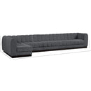  Manufacturer Color_Grey -- Quinn 165" Grey Chenille Fabric Upholstered 6 pc Modular Sectional IMAGE 19