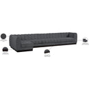  Manufacturer Color_Grey -- Quinn 165" Grey Chenille Fabric Upholstered 6 pc Modular Sectional IMAGE 20