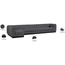 Meridian Quinn Grey Chenille Fabric Modular Sectional IMAGE 20