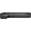  Manufacturer Color_Grey -- Quinn 165" Grey Chenille Fabric Upholstered 6 pc Modular Sectional IMAGE 4