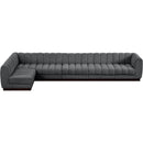  Manufacturer Color_Grey -- Quinn 165" Grey Chenille Fabric Upholstered 6 pc Modular Sectional IMAGE 5