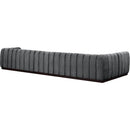  Manufacturer Color_Grey -- Quinn 165" Grey Chenille Fabric Upholstered 6 pc Modular Sectional IMAGE 6