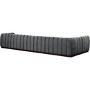 Meridian Quinn Grey Chenille Fabric Modular Sectional IMAGE 6