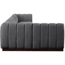  Manufacturer Color_Grey -- Quinn 165" Grey Chenille Fabric Upholstered 6 pc Modular Sectional IMAGE 7