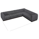  Manufacturer Color_Grey -- Quinn 133" Grey Chenille Fabric Upholstered 6 pc Modular Sectional IMAGE 14