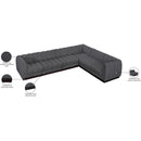  Manufacturer Color_Grey -- Quinn 133" Grey Chenille Fabric Upholstered 6 pc Modular Sectional IMAGE 15