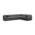  Manufacturer Color_Grey -- Quinn 133" Grey Chenille Fabric Upholstered 6 pc Modular Sectional IMAGE 1