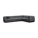  Manufacturer Color_Grey -- Quinn 133" Grey Chenille Fabric Upholstered 6 pc Modular Sectional IMAGE 1