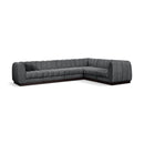 Meridian Quinn Grey Chenille Fabric Modular Sectional IMAGE 1