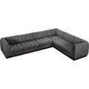 Manufacturer Color_Grey -- Quinn 133" Grey Chenille Fabric Upholstered 6 pc Modular Sectional IMAGE 5