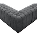  Manufacturer Color_Grey -- Quinn 165" Grey Chenille Fabric Upholstered 7 pc Modular Sectional IMAGE 11