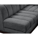 Meridian Quinn Grey Chenille Fabric Modular Sectional IMAGE 17