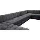  Manufacturer Color_Grey -- Quinn 165" Grey Chenille Fabric Upholstered 7 pc Modular Sectional IMAGE 18