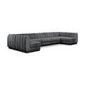 Manufacturer Color_Grey -- Quinn 165" Grey Chenille Fabric Upholstered 7 pc Modular Sectional IMAGE 1