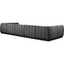 Meridian Quinn Grey Chenille Fabric Modular Sectional IMAGE 6