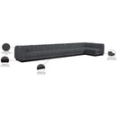 Meridian Quinn Grey Chenille Fabric Modular Sectional IMAGE 18