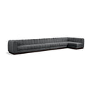  Manufacturer Color_Grey -- Quinn 197" Grey Chenille Fabric Upholstered 7 pc Modular Sectional IMAGE 1