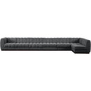  Manufacturer Color_Grey -- Quinn 197" Grey Chenille Fabric Upholstered 7 pc Modular Sectional IMAGE 4