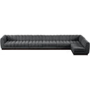  Manufacturer Color_Grey -- Quinn 197" Grey Chenille Fabric Upholstered 7 pc Modular Sectional IMAGE 5