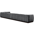  Manufacturer Color_Grey -- Quinn 197" Grey Chenille Fabric Upholstered 7 pc Modular Sectional IMAGE 6
