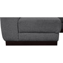  Manufacturer Color_Grey -- Quinn 197" Grey Chenille Fabric Upholstered 8 pc Modular Sectional IMAGE 12