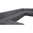  Manufacturer Color_Grey -- Quinn 197" Grey Chenille Fabric Upholstered 8 pc Modular Sectional IMAGE 16