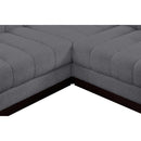 Meridian Quinn Grey Chenille Fabric Modular Sectional IMAGE 17