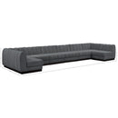  Manufacturer Color_Grey -- Quinn 197" Grey Chenille Fabric Upholstered 8 pc Modular Sectional IMAGE 19