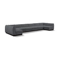  Manufacturer Color_Grey -- Quinn 197" Grey Chenille Fabric Upholstered 8 pc Modular Sectional IMAGE 1