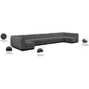  Manufacturer Color_Grey -- Quinn 197" Grey Chenille Fabric Upholstered 8 pc Modular Sectional IMAGE 20