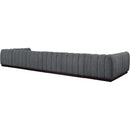  Manufacturer Color_Grey -- Quinn 197" Grey Chenille Fabric Upholstered 8 pc Modular Sectional IMAGE 6