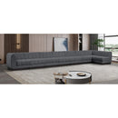  Manufacturer Color_Grey -- Quinn 229" Grey Chenille Fabric Upholstered 8 pc Modular Sectional IMAGE 2