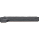  Manufacturer Color_Grey -- Quinn 229" Grey Chenille Fabric Upholstered 8 pc Modular Sectional IMAGE 4