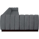  Manufacturer Color_Grey -- Quinn 229" Grey Chenille Fabric Upholstered 8 pc Modular Sectional IMAGE 7