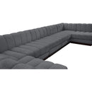 Meridian Quinn Grey Chenille Fabric Modular Sectional IMAGE 12