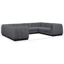 Manufacturer Color_Grey -- Quinn 133" Grey Chenille Fabric Upholstered 8 pc Modular Sectional IMAGE 15