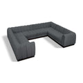  Manufacturer Color_Grey -- Quinn 133" Grey Chenille Fabric Upholstered 8 pc Modular Sectional IMAGE 1