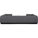 Meridian Quinn Grey Chenille Fabric Modular Sectional IMAGE 3