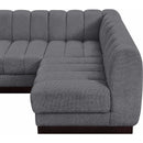 Manufacturer Color_Grey -- Quinn 229" Grey Chenille Fabric Upholstered 9 pc Modular Sectional IMAGE 12