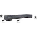 Manufacturer Color_Grey -- Quinn 229" Grey Chenille Fabric Upholstered 9 pc Modular Sectional IMAGE 18