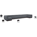 Meridian Quinn Grey Chenille Fabric Modular Sectional IMAGE 18