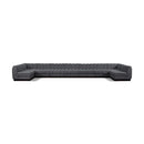 Meridian Quinn Grey Chenille Fabric Modular Sectional IMAGE 1