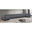  Manufacturer Color_Grey -- Quinn 229" Grey Chenille Fabric Upholstered 9 pc Modular Sectional IMAGE 2