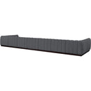  Manufacturer Color_Grey -- Quinn 229" Grey Chenille Fabric Upholstered 9 pc Modular Sectional IMAGE 6