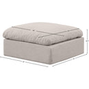  Manufacturer Color_Beige -- Meridian Indulge Fabric Ottoman IMAGE 5