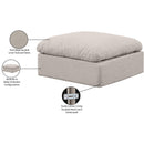 Manufacturer Color_Beige -- Meridian Indulge Fabric Ottoman IMAGE 6