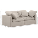  Manufacturer Color_Beige -- Meridian Indulge Stationary Fabric Sofa IMAGE 8