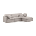  Manufacturer Color_Beige -- Meridian Indulge Fabric 4 pc Sectional IMAGE 1